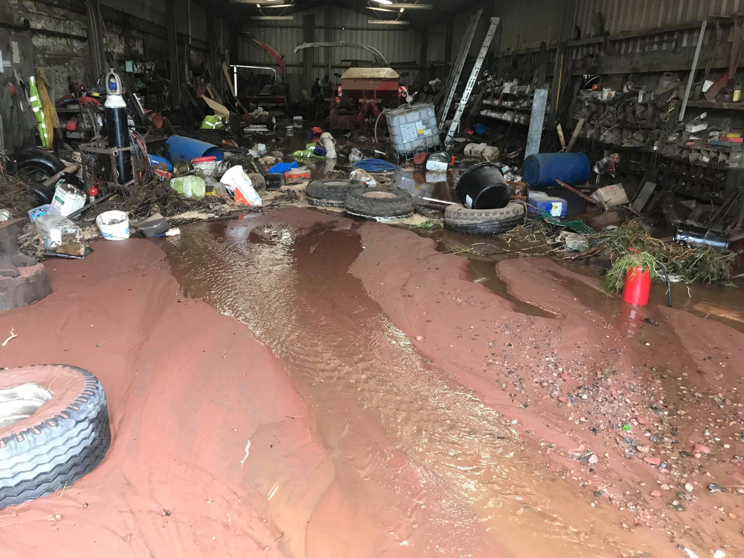 Flooding at Shandford Farm in Brechin, Angus (Photo: Graeme Mather)