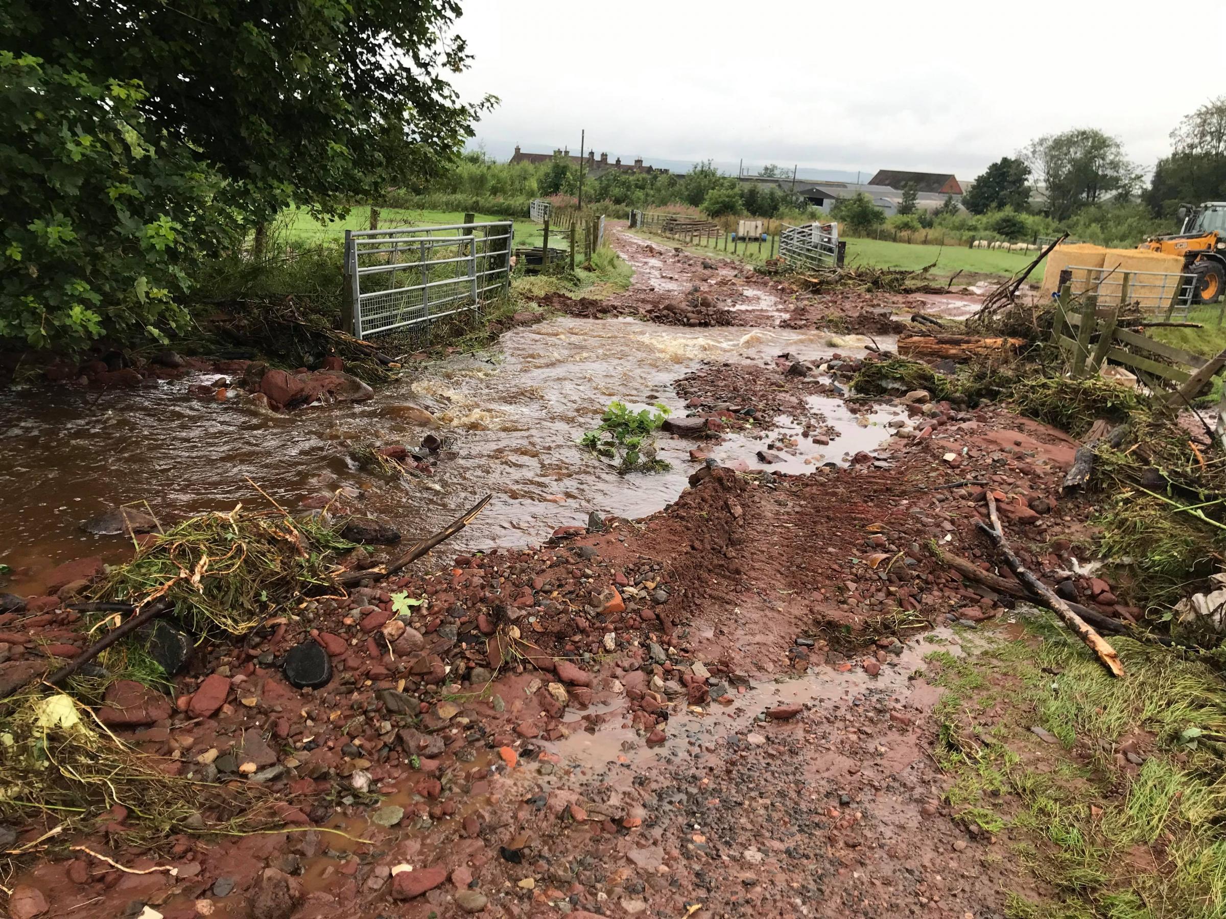 Flooding at Shandford Farm in Brechin, Angus (Photo: Graeme Mather)