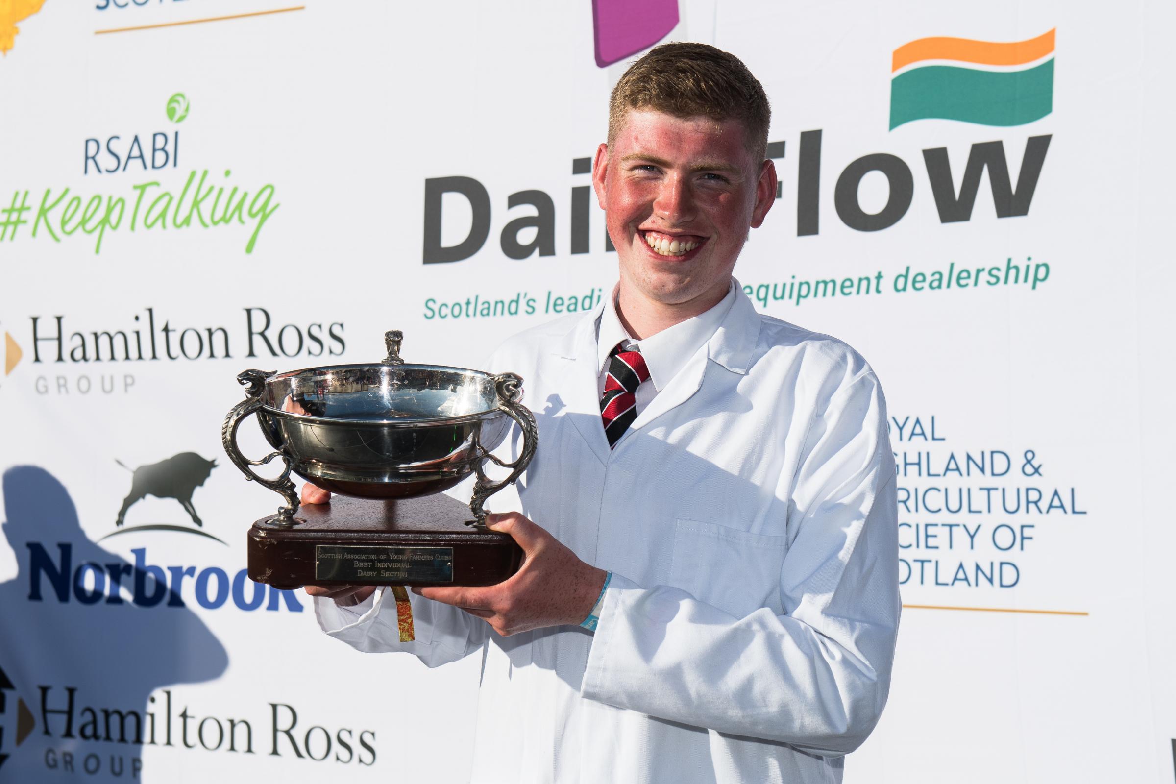 Adam Smith was Best individual in the dairy section Ref:RH240623145 Rob Haining / The Scottish Farmer...
