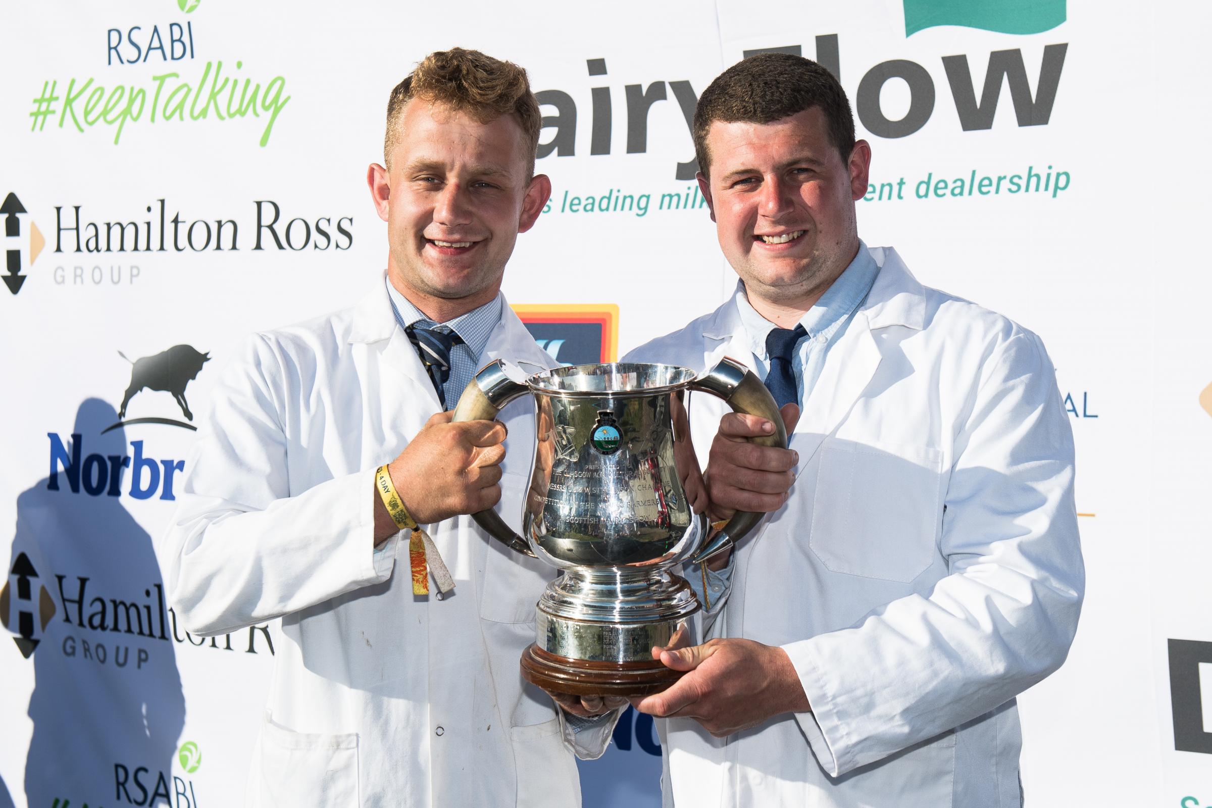 Cameron McGregor and Andrew Stuthers won the Best Pair in the Dairy section Ref:RH240623142 Rob Haining / The Scottish Farmer...