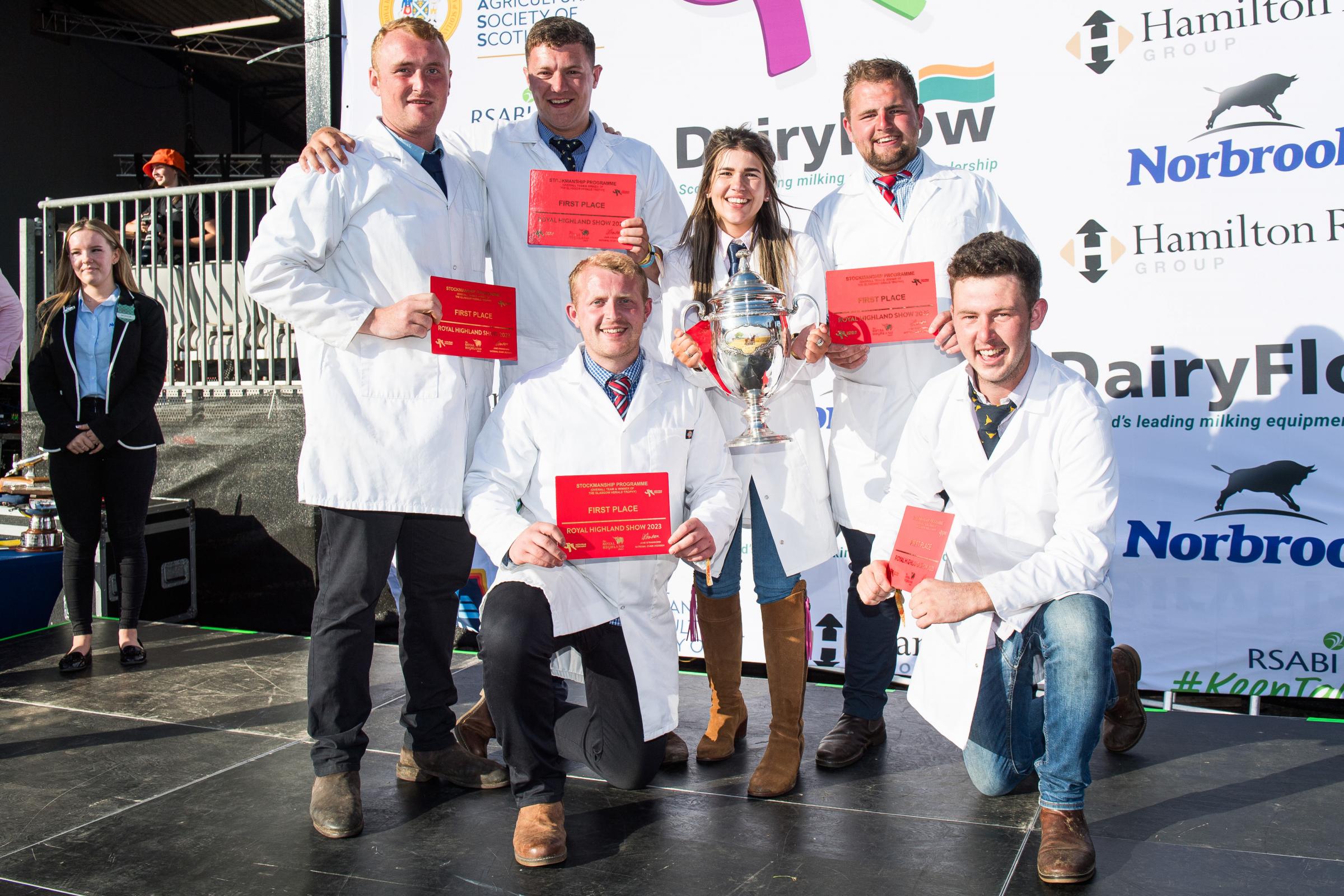 Best team was Clyde and Central A, Andrew Morton, Murray Steel, James Graham, Nicole Kinloch, Stephen Taylorand Dexter Logan Ref:RH240623148 Rob Haining / The Scottish Farmer...