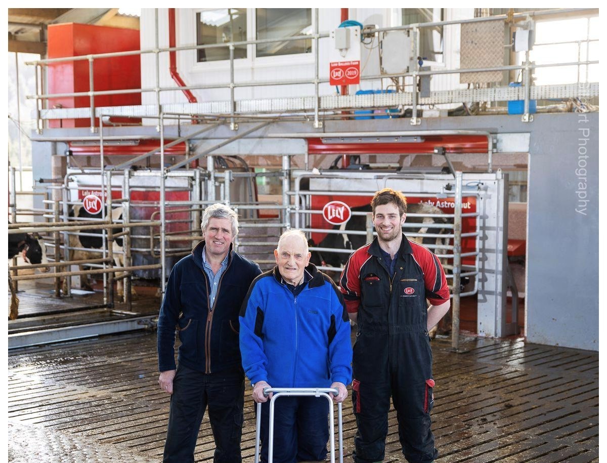 The three generations at JR and T Campbell, Low Ballees Farm